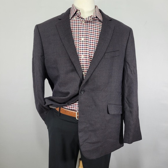 Kenneth Kole Awearness Men's Sport Coat Blazer Two Button Multicolor Wool 48R - Picture 1 of 15